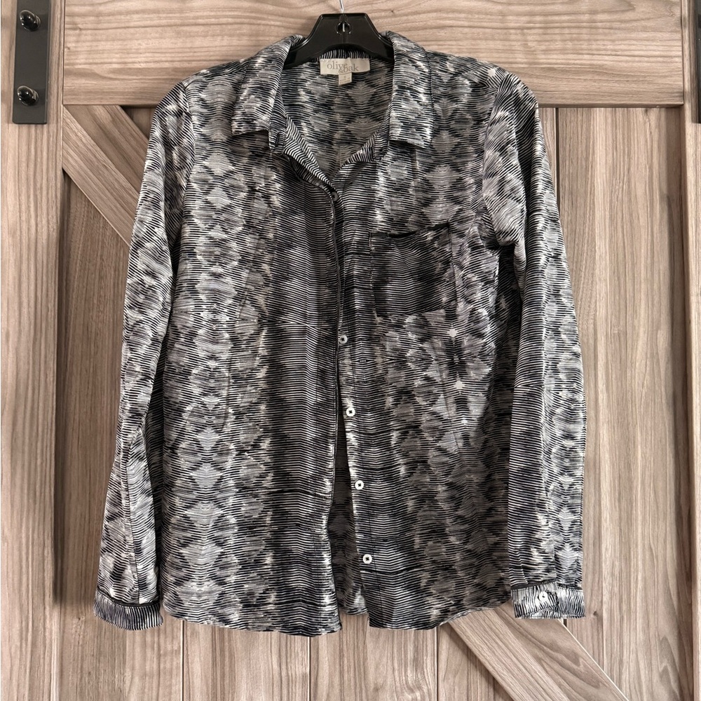 Olive & Oak Monochrome Patterned Shirt Jacket